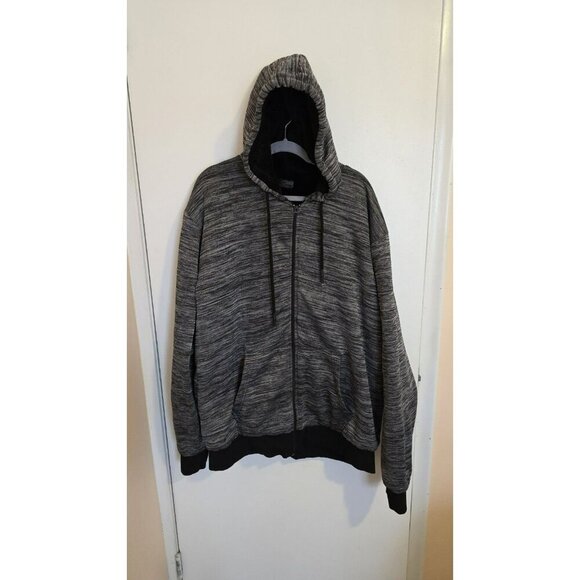 Steves Jeans Jacket Full Zip Hood Boy Sherpa Lined Big Tall Mens Size 5X - Picture 1 of 9
